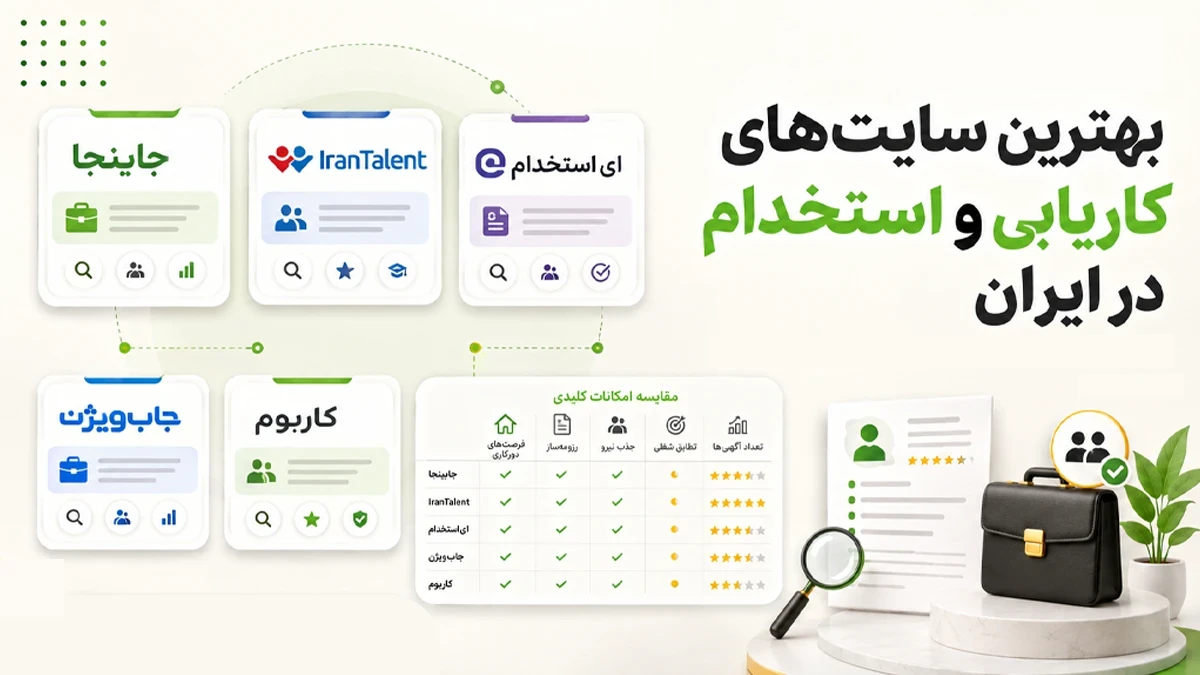 بهترین سایت‌های کاریابی و استخدام در ایران (آپدیت ۱۴۰۵ + جدول مقایسه)