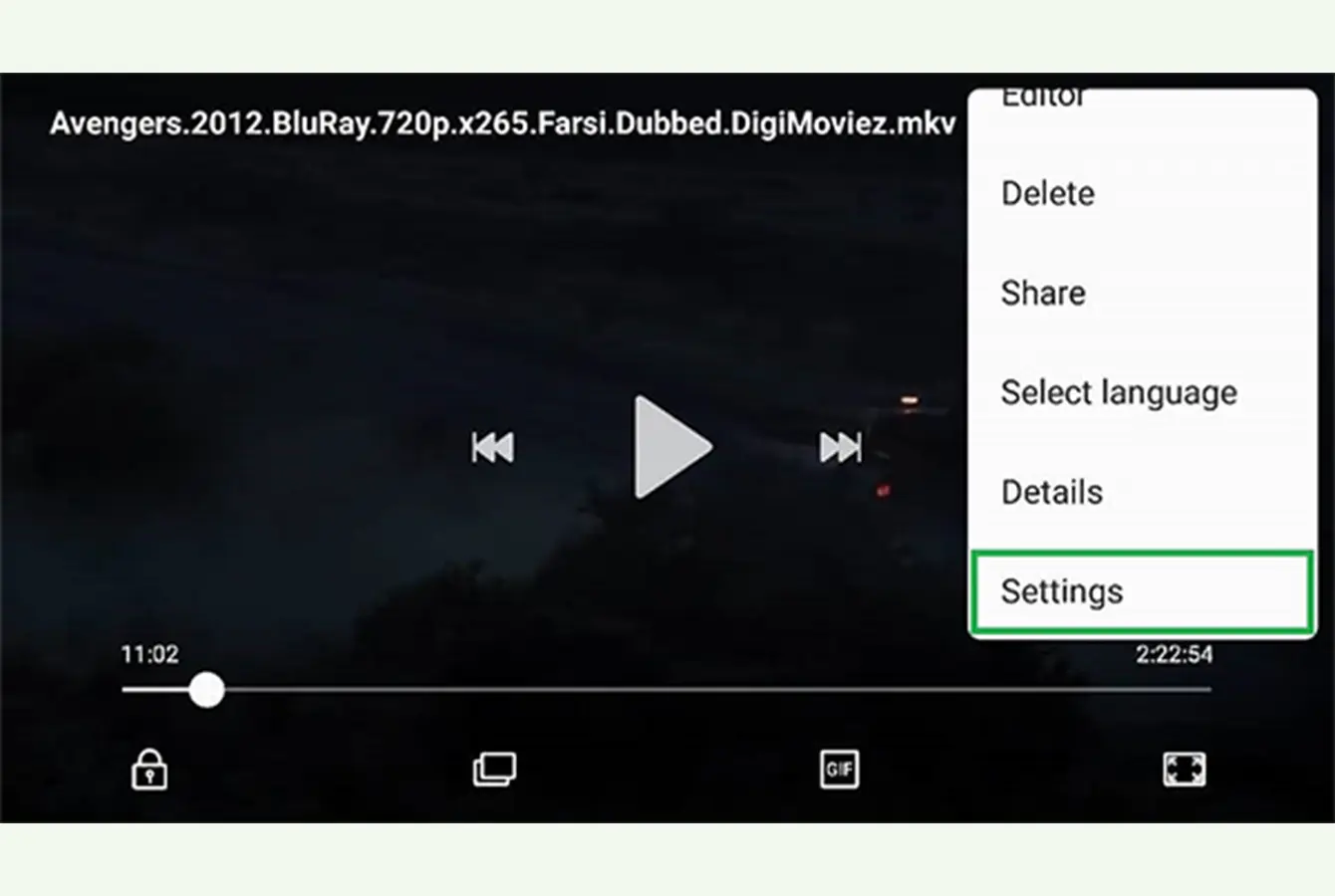 نحوه فعالسازی زیرنویس چسبیده و سافت ساب (Softsub) در MX Player