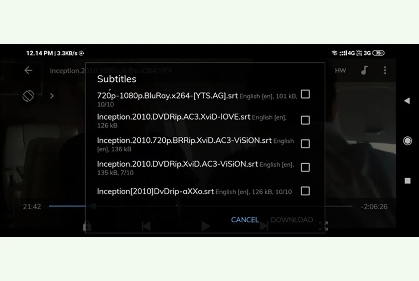آموزش دانلود آنلاین و خودکار زیرنویس فارسی در MX Player